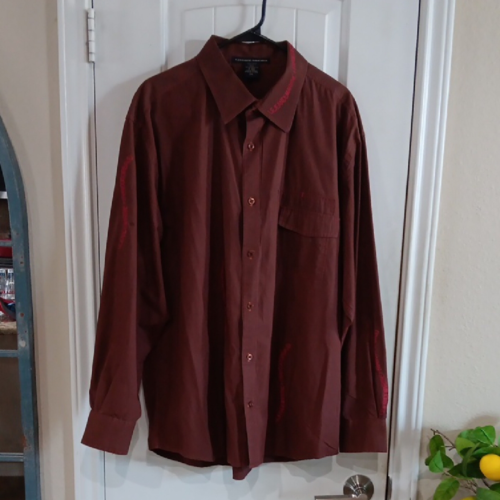 VTG Marithe Francois Girbaud Embroidered Shirt 2XL